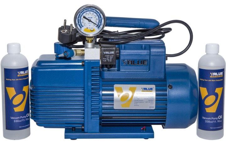 Вакуумный насос с вакуумметром Value V-i160SV
